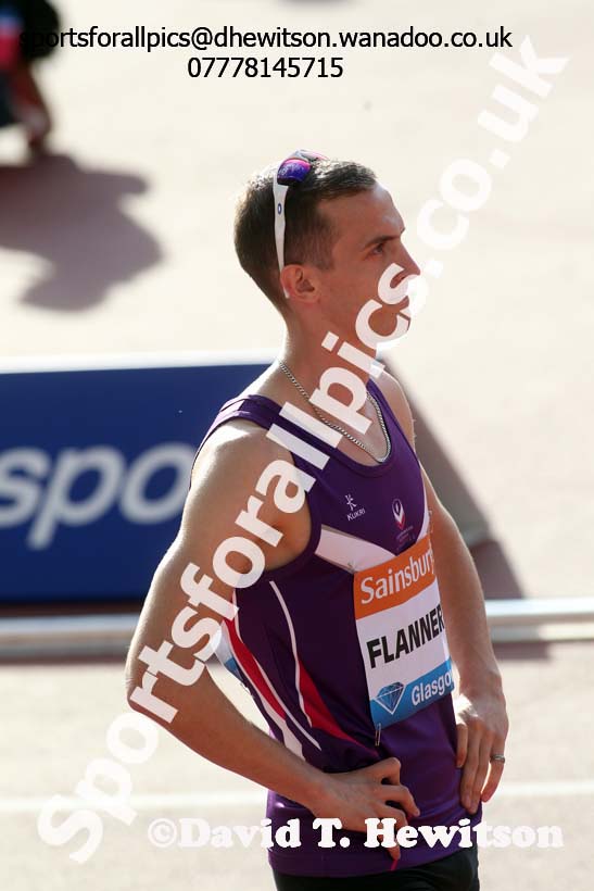 Niall Flannery, 400 metres hurdles at the Glasgow Diamond League. Photo: David T. Hewitson/Sports for All Pics